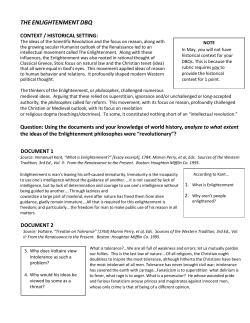 the enlightenment dbq