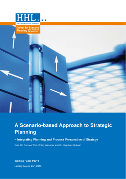 A Scenario-based Approach to Strategic Planning