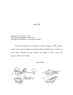 County Clerks` and Registers` Offices in New Jersey