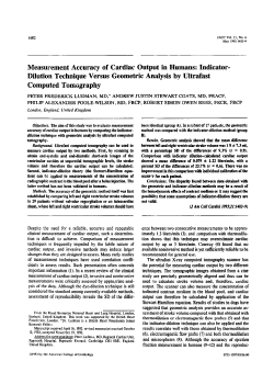 Measurement accuracy of cardiac output in humans: Indicator