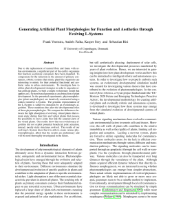 Generating Artificial Plant Morphologies for