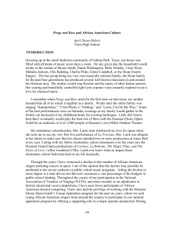 "Porgy and Bess" and African American Culture
