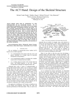 The ACT Hand: Design of the Skeletal Structure