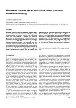 Measurement of volume injected into individual cells by quantitative