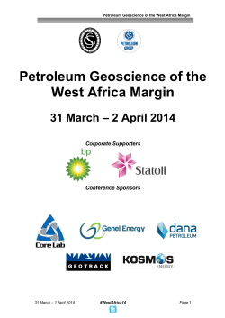 Petroleum Geoscience of the West Africa Margin 31 March