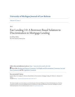 Fair Lending 2.0 - University of Michigan Law School Scholarship