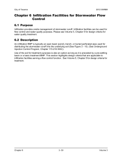 Chapter 6 Infiltration Facilities for Stormwater Flow