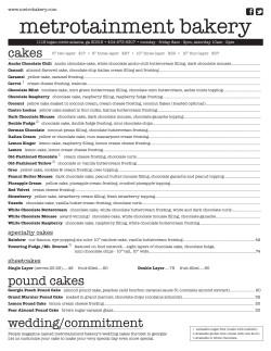 metrotainment bakery