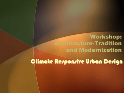 Climate Responsive Urban Design