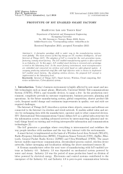 PROTOTYPE OF IOT ENABLED SMART FACTORY HaeKyung Lee