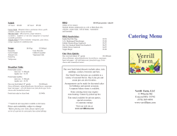 Catering Menu - Verrill Farm