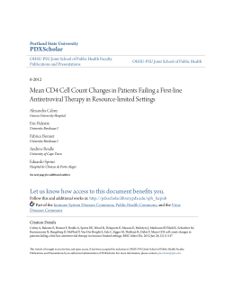 Mean CD4 Cell Count Changes in Patients Failing a