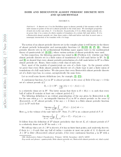 BOHR AND BESICOVITCH ALMOST PERIODIC DISCRETE SETS