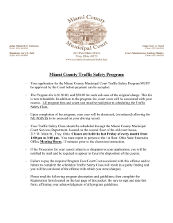 Miami County Traffic Safety Program