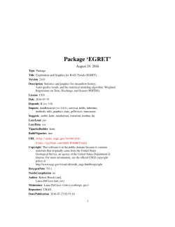 Package `EGRET`