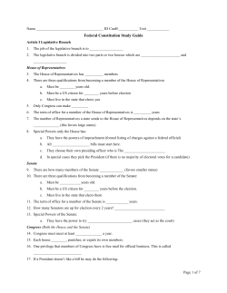 Federal Constitution Study Guide