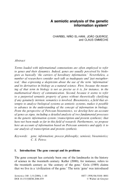 A semiotic analysis of the genetic information system*