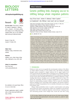 Genetic profiling links changing sea