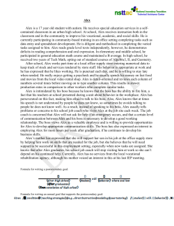 Alex - National Technical Assistance Center on Transition