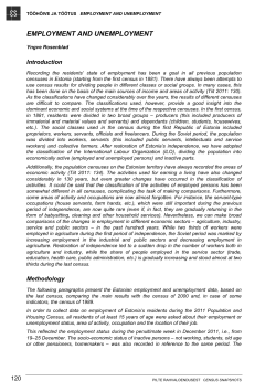 EMPLOYMENT AND UNEMPLOYMENT