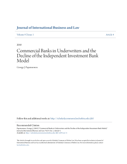 Commercial Banks in Underwriters and the Decline