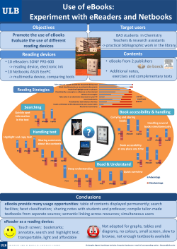 Use of eBooks - UNICA