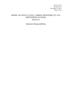 TLCO Monitoring Site Operation Procedures