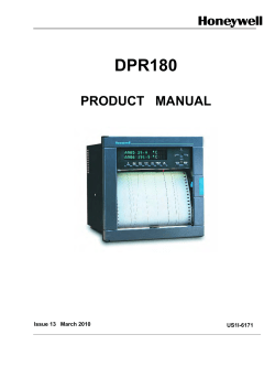 DPR180 Strip Chart Recorder Manual