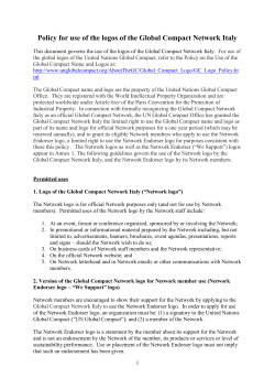 Policy for use of the logos of the Global Compact Network Italy
