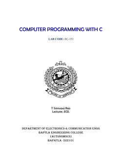 C Lab - Bapatla Engineering College