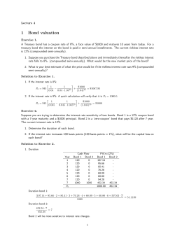 1 Bond valuation