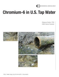 Chromium-6 in US Tap Water - Safe Water Technologies, Inc.