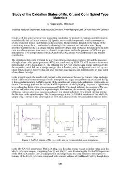 Study of the Oxidation States of Mn, Cr, and Co in Spinel