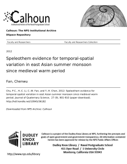 Speleothem evidence for temporal-spatial variation in east Asian