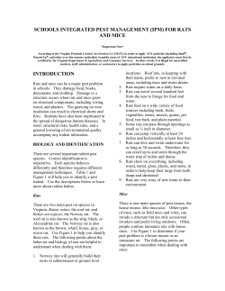 School Integrated Pest Management (IPM) for Rats and Mice