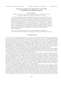 Uniqueness theorems for classical four