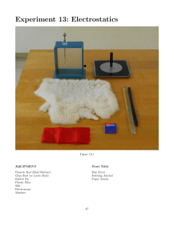 Experiment 13: Electrostatics