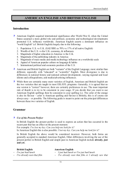 American English and British English