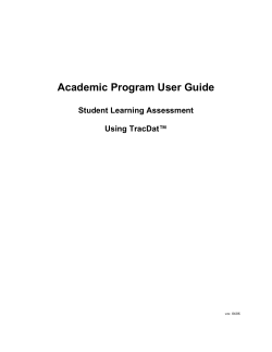 Academic Program User Guide