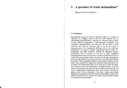 3 A paradox of truth minimalism*