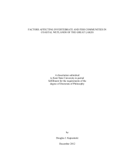 FACTORS AFFECTING INVERTEBRATE AND FISH COMMUNITIES