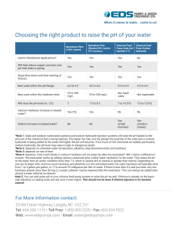 Choosing the right product to raise the pH of your water