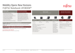 Mobility Opens New Horizons FUJITSU Notebook