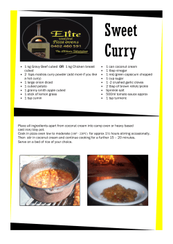 Sweet Curry - Elite Pizza Ovens