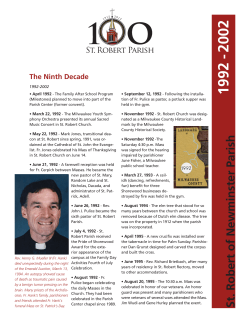 St. Robert of Newminster Parish 1992