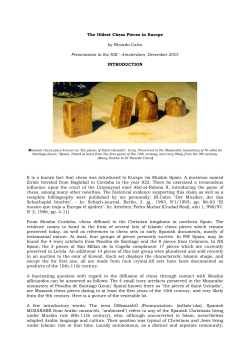 The Oldest Chess Pieces in Europe by Ricardo Calvo Presentation