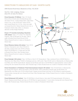 directions to meadows of dan / north gate
