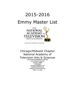2015-2016 Emmy Master List