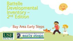 Battelle Developmental Inventory &ndash; 2nd Edition