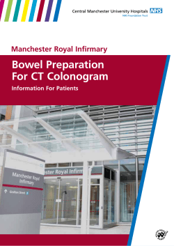 Bowel Preparation For CT Colonogram
